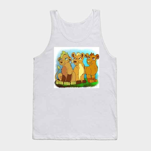 Lion Cubs of Aurora Mountain Tank Top by RockyHay